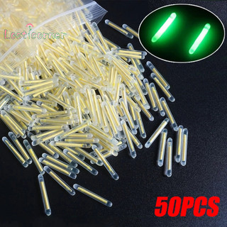 [Lostcorner] 50 Cái / lốc 2.2-4.5 Mm Ánh Sáng Ban Đêm Phao Câu Cá Bóng Sáng Dính Câu Cá [Mới]