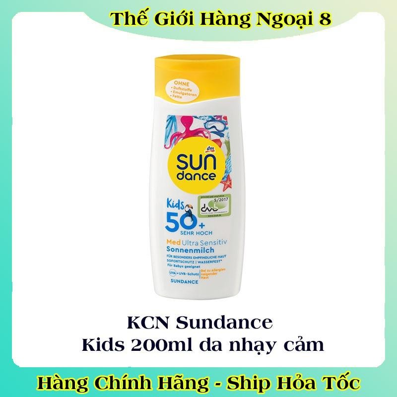 Kem chống nắng cho bé Sundance Kids SPF 50 an toàn với trẻ sơ sinh của Đức -Date mới Đủ Bill