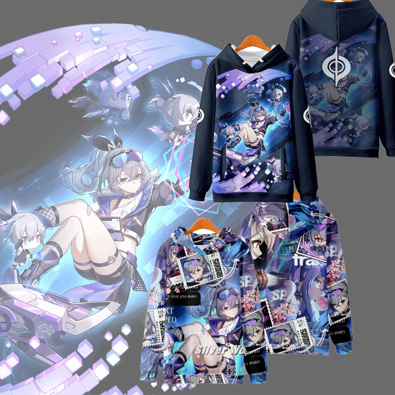 Honkai Star Rail Áo Khoác Bạc Sói Cosplay 3D, Phù Hợp Mọi Kích Cỡ