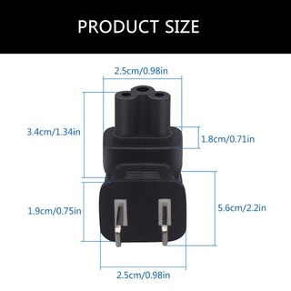 Dusur 1-15P sang IEC320 C5 Cloverleaf Nữ Power Adapter 2 Prong US Cắm Chuyển Đổi
