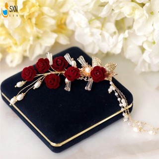 Hoa Kẹp Tóc Trang Sức Tóc Ổn Định Kẹp Hợp Kim Mũ Cô Dâu Trang Sức Tóc