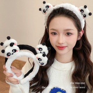 Phong Cách Hàn Quốc Hoạt Hình Gấu Trúc Băng Đô Nữ Thời Trang Rửa Mặt Tóc Thời Trang Sang Trọng Cô Gái Băng Đô