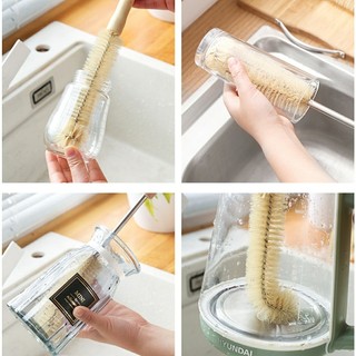 Cọ Vệ Sinh Bình Nước / Cà Phê / Các Loại Chai, Có Cán Bằng Gỗ Hình Tiện Dụng ALINE
