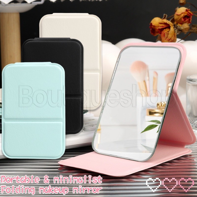 [Nổi bật] Gương trang điểm gấp - Kính nhìn độ phân giải cao - Gương để bàn - Dụng cụ làm đẹp - Đơn giản, di động, chống rơi, đầy màu sắc - Đồ dùng phòng tắm