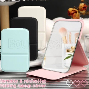 Gương trang điểm gấp - Kính nhìn độ phân giải cao - Gương để bàn - Dụng cụ làm đẹp - Đơn giản, di động, chống rơi, đầy màu sắc - Đồ dùng phòng tắm