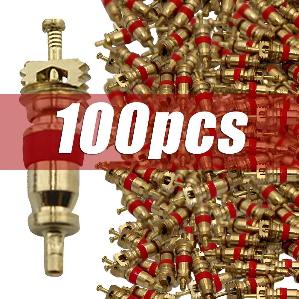 Daybreak 100 Chiếc Van Xả Lốp, Đồng Lốp Van Core Công Cụ Sửa Chữa, Thay Đổi Đa Năng Xe Tải Xe Đạp Xe Máy Van Vòi Phun