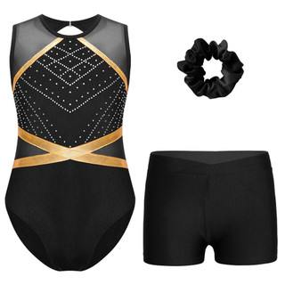 Yhong 3 Trong 1 Leotards Cho Thể Dục Bé Gái Thực Hành Trang Phục Trang Phục Bộ Quần Short