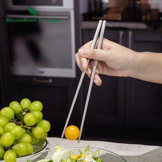 Chuyến đi không giới hạn Đũa titan Kim loại Đũa vuông Dụng cụ bền bỉ để cắm trại ngoài trời Du lịch tại nhà đã qua sử dụng