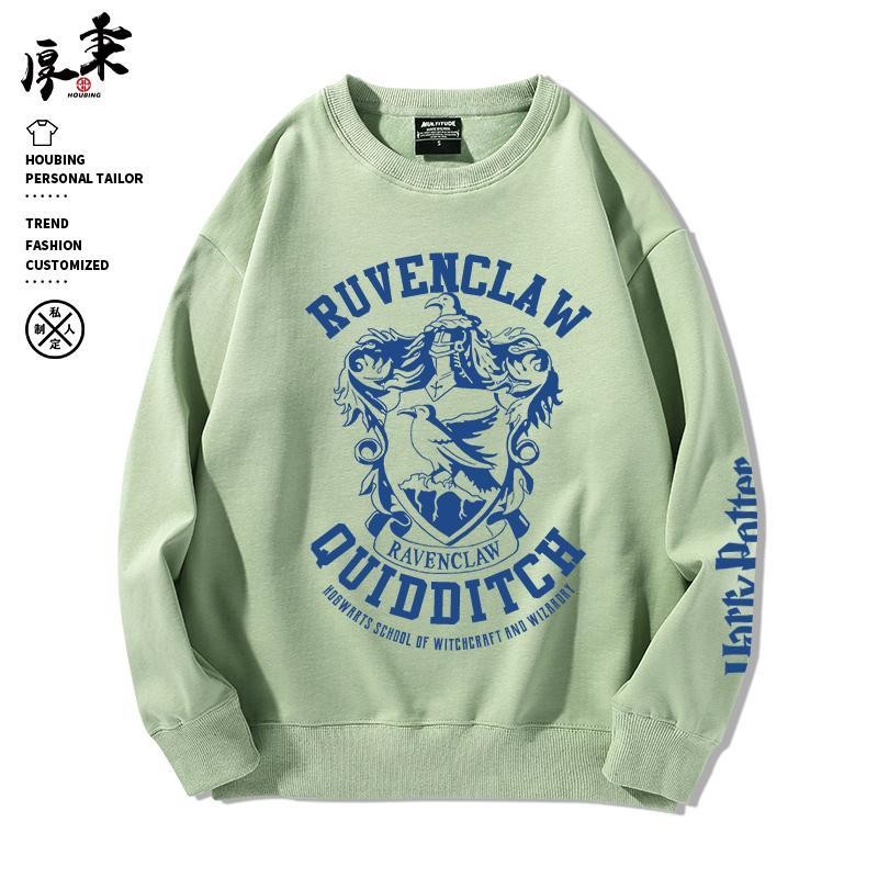[Giao hàng trong ngày] Cotton Size Lớn Dài Tay Harry Potter Thu Đông Nam Nữ Rời Cổ Tròn In Hình Lót Lông Cừu Mỏng Áo Liền Quần Phù Hợp Với Cặp Đôi Mặc