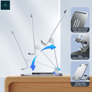 Giá đỡ điện thoại xoay 360 độ, lót chống trượt, hợp kim bền và nhỏ gọn, tiện lợi mọi lúc mọi nơi.