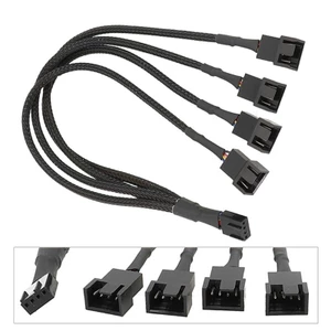 Treeling PWM Fan Splitter 4Pin Adapter Cáp 1 Đến 3 4 Máy Tính CPU Fan Splitter Quạt PC