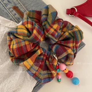 Phiên bản Hàn Quốc Thời trang Vui nhộn Rainbow Kẻ sọc Dây buộc tóc