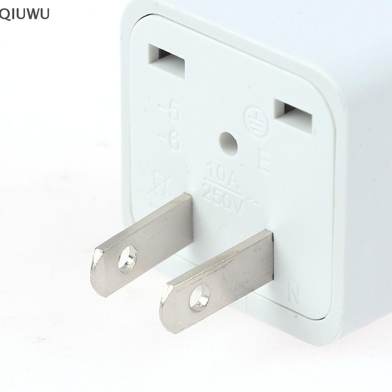 Qiuwu Bộ sạc du lịch đa năng mới của Mỹ Bộ chuyển đổi Nhật Bản Bộ chuyển đổi Đức Nga AU UK Kr EU sang US AC Ổ cắm điện Mỹ.
