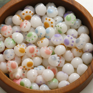 Hạt Paw Mèo 3D Nướng Than Hoạt Hình Dễ Thương DIY Bông Tai Vòng Tay Nữ Chất Liệu Mặt Dây Bán Sỉ