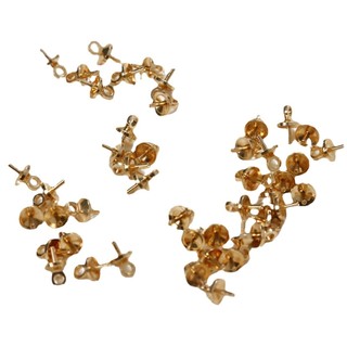 Chân treo trang sức handmade DIY, chân mắt, phụ kiện treo, nắp hạt nửa lỗ, vật liệu bán buôn