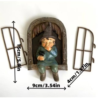 Tác phẩm điêu khắc cổ tích JKDESIGN, Trang trí sân vườn Quà tặng Tượng Gnome, Vườn tượng lùn bằng nhựa thu nhỏ chịu thời tiết sáng tạo