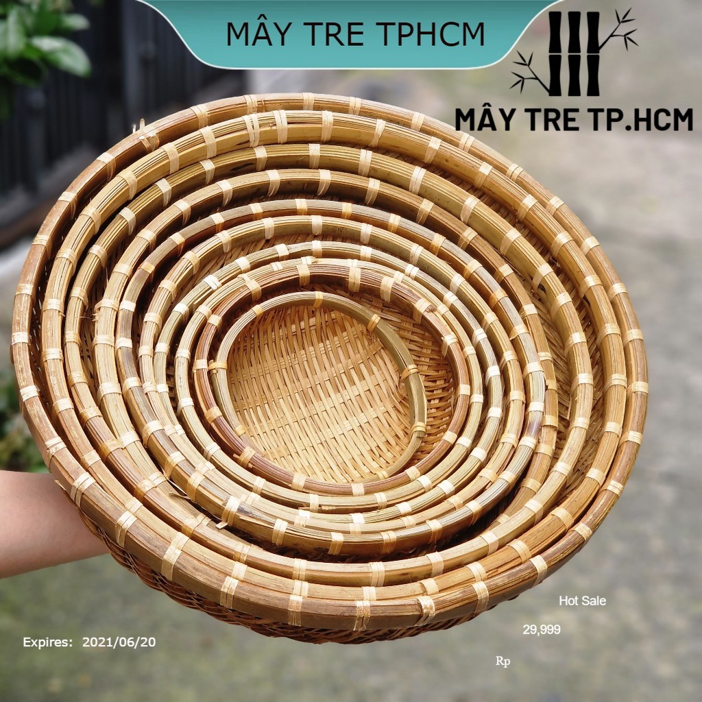 Thúng tre nhiều size đựng thức ăn, đựng trái cây, rau củ, đồ decor ...