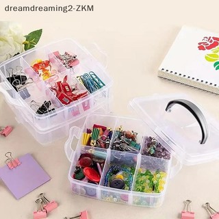 [Dreamdreaming] Hộp đựng đồ trang sức bằng nhựa trong suốt 3 lớp Hộp hoàn thiện dung tích lớn Vòng cổ Nhẫn Bông tai Hộp trang trí [zkm]
