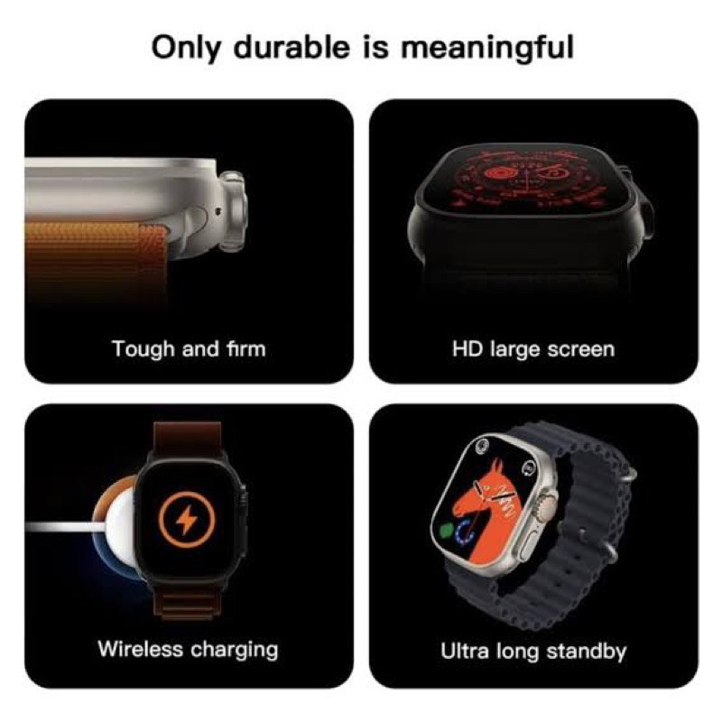 Đồng hồ thông minh T800 Series 8 Ultra Máy tính nhịp tim Đồng hồ thông minh Màn hình LCD 45mm 1,99 inch