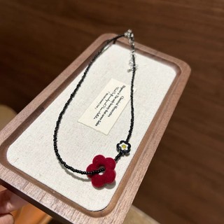 NICE Vòng cổ vòng cổ hoa hạt thủy tinh thủ công độc đáo có chi tiết