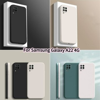 [Phong cách mới] Dành cho Samsung Galaxy A22 4G Vỏ silicon chống mài mòn và chống mồ hôi Vỏ điện thoại màu trơn cổ điển