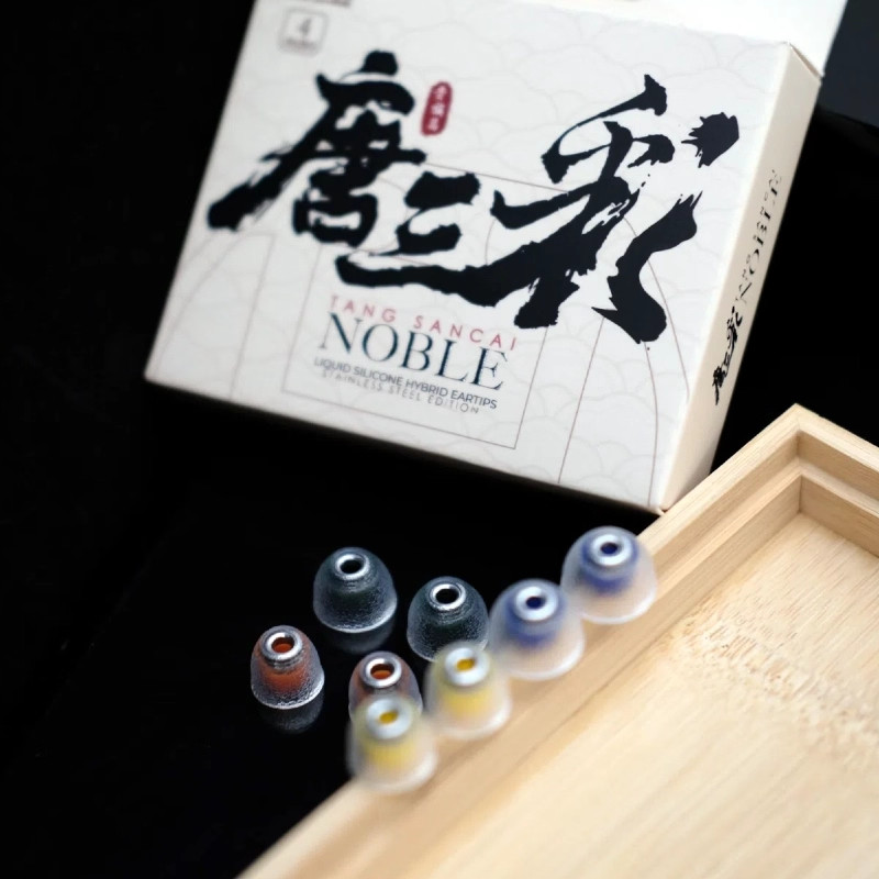TANGZU TangSancai Noble Edition In Ear Tip Liquid Silicone Thép không gỉ Nút tai HiFi Earplug Tang Sancai EarTips