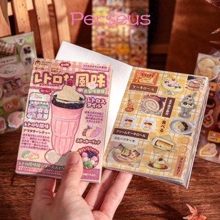 MEGOCE Cắt Phim Dán Sách, Dòng Nhà Hương Vị Retro Phim Hoạt Hình DIY Trang Trí Dán, Kawaii 30 Tờ Dễ Thương Sổ Lưu Niệm Dán Trang Trí Tạp Chí