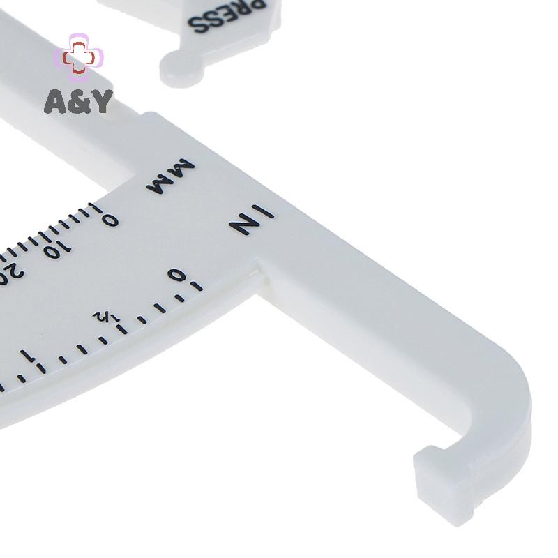 A & Y 2 Cái / bộ Trắng PVC Body Fat Caliper Đo Băng Kiểm Tra Thể Dục Để Giảm Cân.