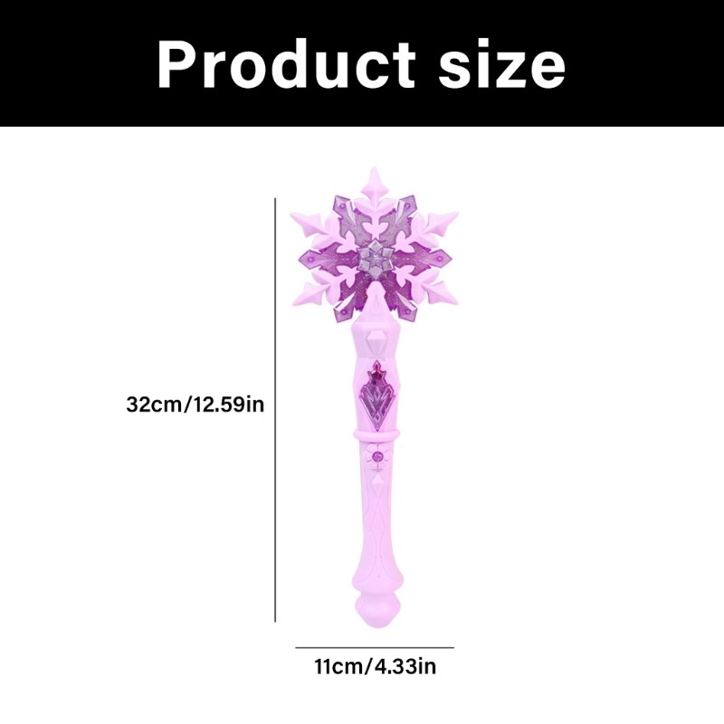 Boom Công Chúa Phép Thuật Cây Đũa Sáng LED Lấp Lánh Gậy Âm Nhạc Cầm Tay Phép Thuật Hoạt Động Dễ Dàng Cho Trẻ Em Nhập Vai Activi