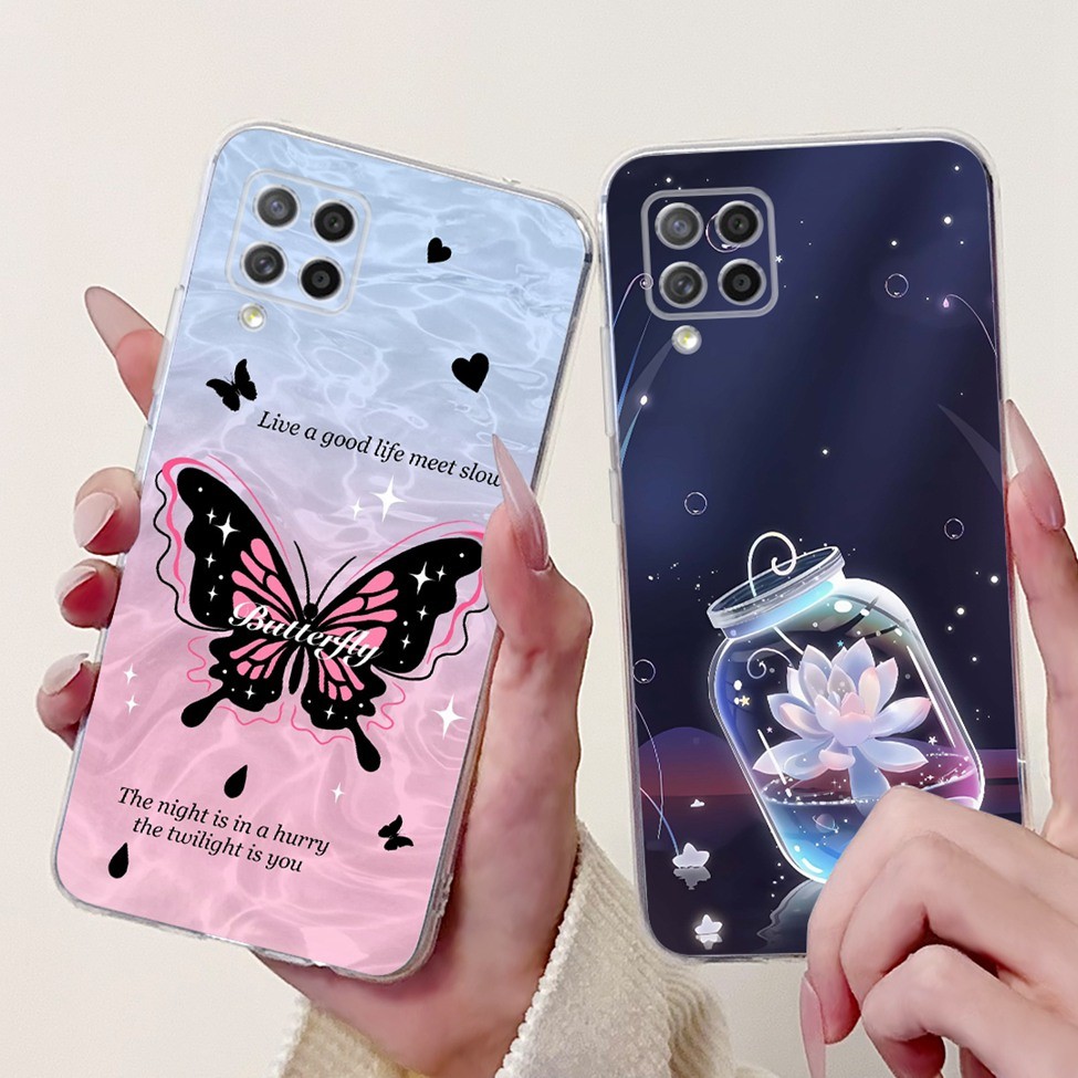 Dành Cho Samsung A42 5G Ốp Lưng SM-A426B Thẩm Mỹ Mèo Dễ Thương Thời Trang Hoa Sơn Ốp lưng Samsung Galaxy A42