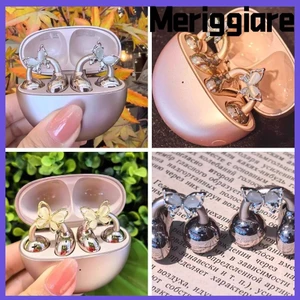 Khóa đường kính tai nghe MERIGGIARE, Kẹp trang trí tai nghe trang trí DIY, Zircon có thể tháo rời Dễ dàng lắp đặt Phụ kiện tai nghe