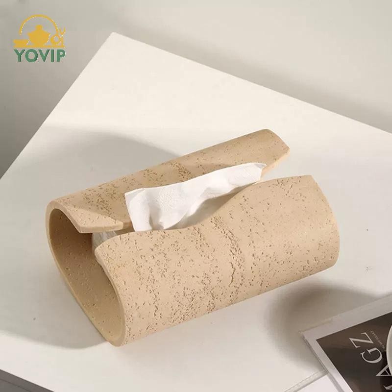 YOVIP Vintage Hang Đá Khăn Giấy Hộp Nhựa Bàn Cà Phê Khăn Ăn Giấy Tổ Chức Hộp Phòng Tắm Phòng Khách Trang Trí VN