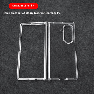 Ốp Lưng Trong Suốt Cho Samsung Galaxy Z Fold 7 6 5 4 3 ZFold7 5G Vỏ PC Cứng Bảo Vệ Fold7 Trong Suốt