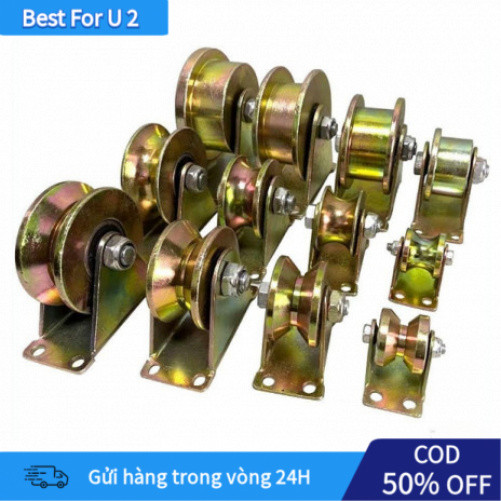 【COD&24H】Bộ Con Lăn Ròng Rọc Cửa Trượt – Thép Không Gỉ, Mạ Màu, Bánh Xe ...