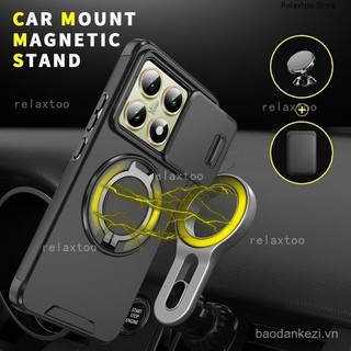 Ốp Lưng Cho Xiaomi 14T Xiaomi14T 14 T Pro 14TPro Xiaomi14TPro 5G Vỏ Điện Thoại Chống Sốc Kim Loại Giáp Vòng Giá Đỡ Stent Back Đẩy Ống Kính Máy Ảnh Bảo Vệ Quyền Riêng Tư Giá Đỡ Ốp Lưng
