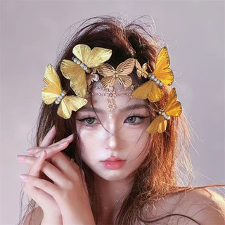 1 Cái Kẹp Tóc Bướm Vàng Cao Cấp Và Cao Cấp