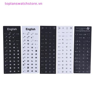 Toplanswatchstore Bàn Phím Thay Thế Miếng Dán Trắng Trên Đen Bất Kỳ PC Máy Tính Laptop VN