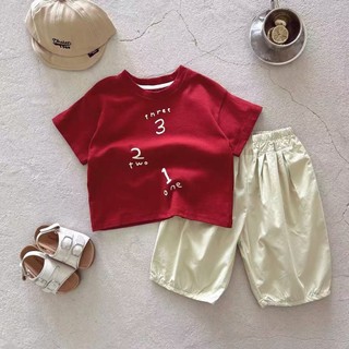Mùa Hè Phong Cách Mới Trẻ Em Cotton Nguyên Chất Áo Thun Ngắn Tay Bé Trai Bé Gái Đơn Giản In Kỹ Thuật Số Cổ Tròn Thường Ngày Phiên Bản Hàn Quốc Top