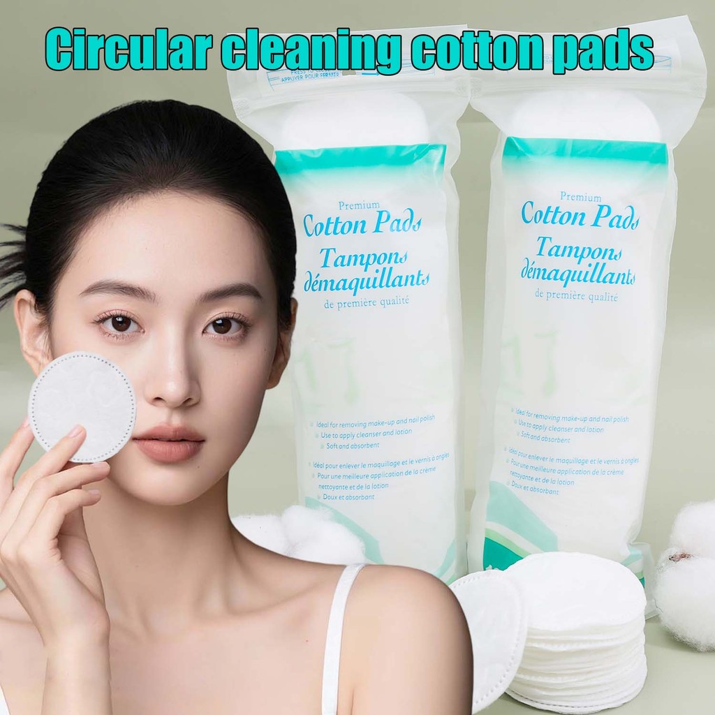 Miếng Tẩy Trang Siêu Mềm 100 / 300 Cái, Vải Không Dệt Có Độ Thấm Hút Cao, Nhẹ Nhàng Cho Da Nhạy Cảm, Miếng Lót Cotton Mỹ Phẩm Sử Dụng Hàng Ngày Có Nén Ướt