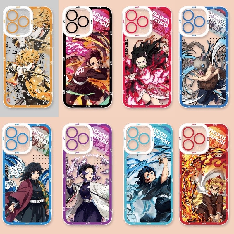 Ốp Lưng Cho OPPO A38 A18 A79 A98 A78 A60 Reno 10 5G 8 10 Pro Plus Realme C75 9 Pro 5G Vỏ Điện Thoại Di Động Anime Demon Slayer Kamado Nezuko Tanjirou Zenitsu Inosuke Kochou Shinobu