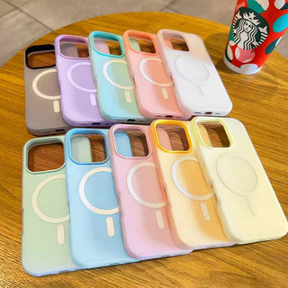Ốp điện thoại 2 trong 1 màu kẹo từ tính chất lượng cao Thích hợp cho IPhone 16E 11 12 13 14 15 16Pro Max Plus