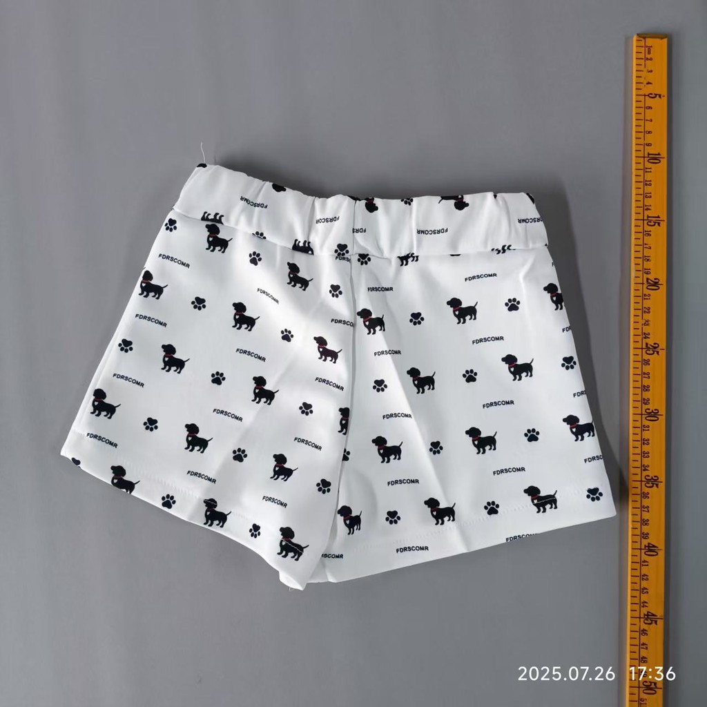 Milyfashion Quần Short Mùa Hè In Hình Chú Chó Con Dễ Thương - Low-Waist Slim Fit