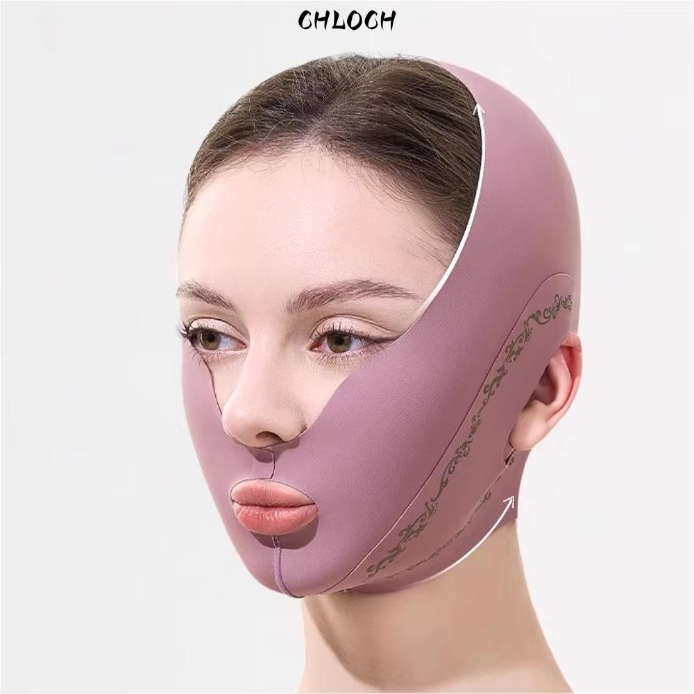Băng giảm béo mặt CHLOCH, Máy định hình mặt có thể điều chỉnh được nâng cấp, Đai nâng chống nhăn di động Dây đeo Massage mặt Chin Cheek