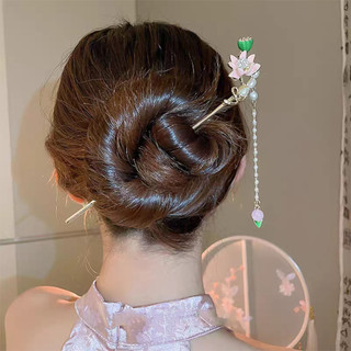Cổ Lá Sen Kẹp Tóc Nữ Phong Cách Mới với Tua Rua