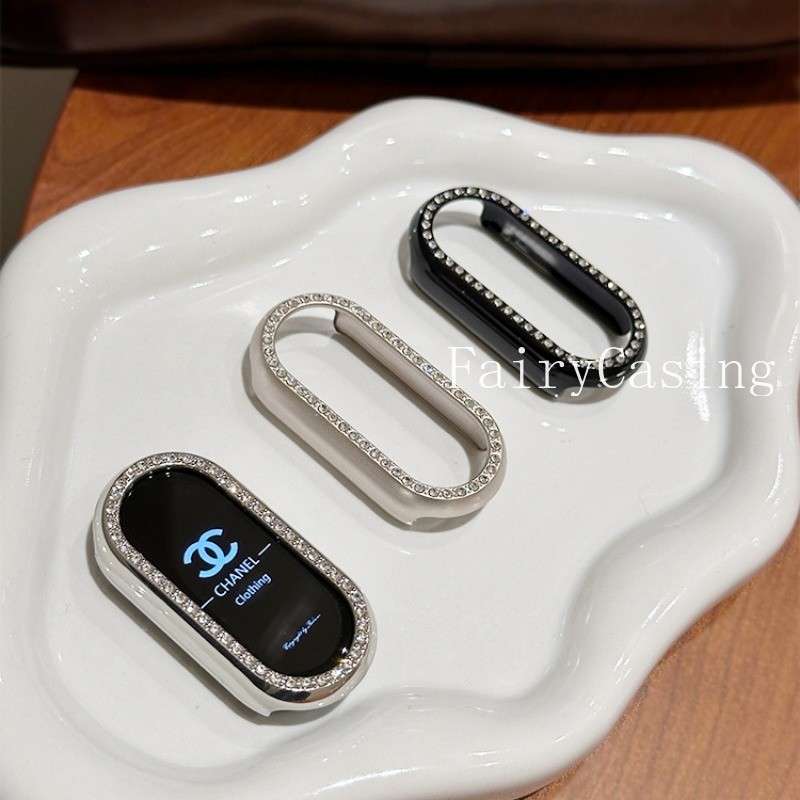 Biling Diamond PC Case Cover cho Xiaomi Mi Band 10 9 8 Khung cản bảo vệ cứng cho XIAOMI Band 10 Vỏ gốm