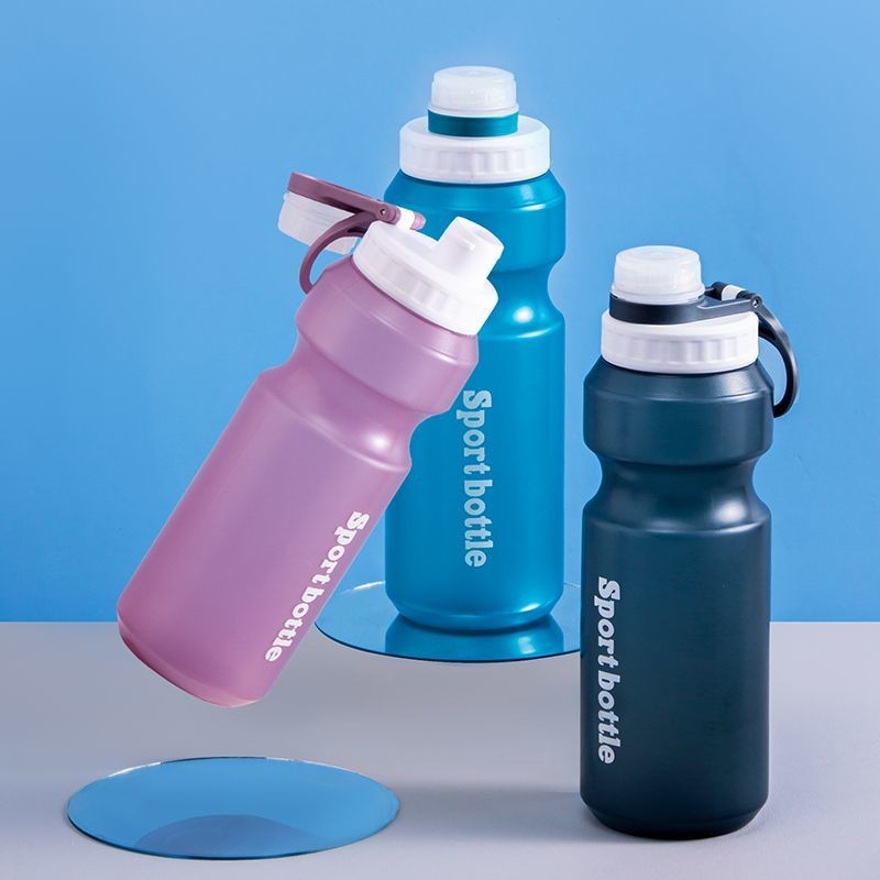 Bình nước thể thao ngoài trời PP màu trơn dung tích lớn 750ML, Bình nước cầm tay cầm tay, Bình nước PP chịu nhiệt độ cao