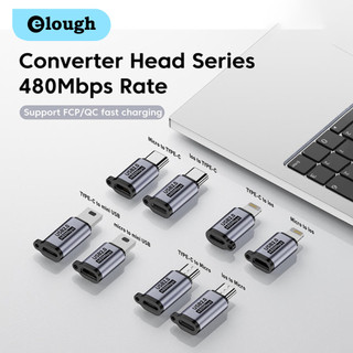 Bộ chuyển đổi Elough Type C sang lP Micro USB sang USB C Bộ chuyển đổi truyền dữ liệu sạc nhanh