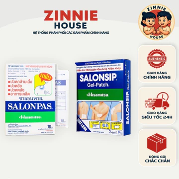 [CHÍNH HÃNG] Cao Dán Giảm Đau Salonpas/Salonsip Chính Hãng – Giảm Nhức Mỏi, Hỗ Trợ Bong Gân, Đau Lưng - HỘP 10 GÓI