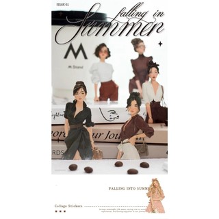 JIANWU Rơi Vào Mùa Hè Series Nhân Vật Vintage Phong Cảnh Chất Liệu Cắt Dán Sổ Lưu Niệm Nhãn Dán Sáng Tạo DIY Tạp Chí Văn Phòng Phẩm