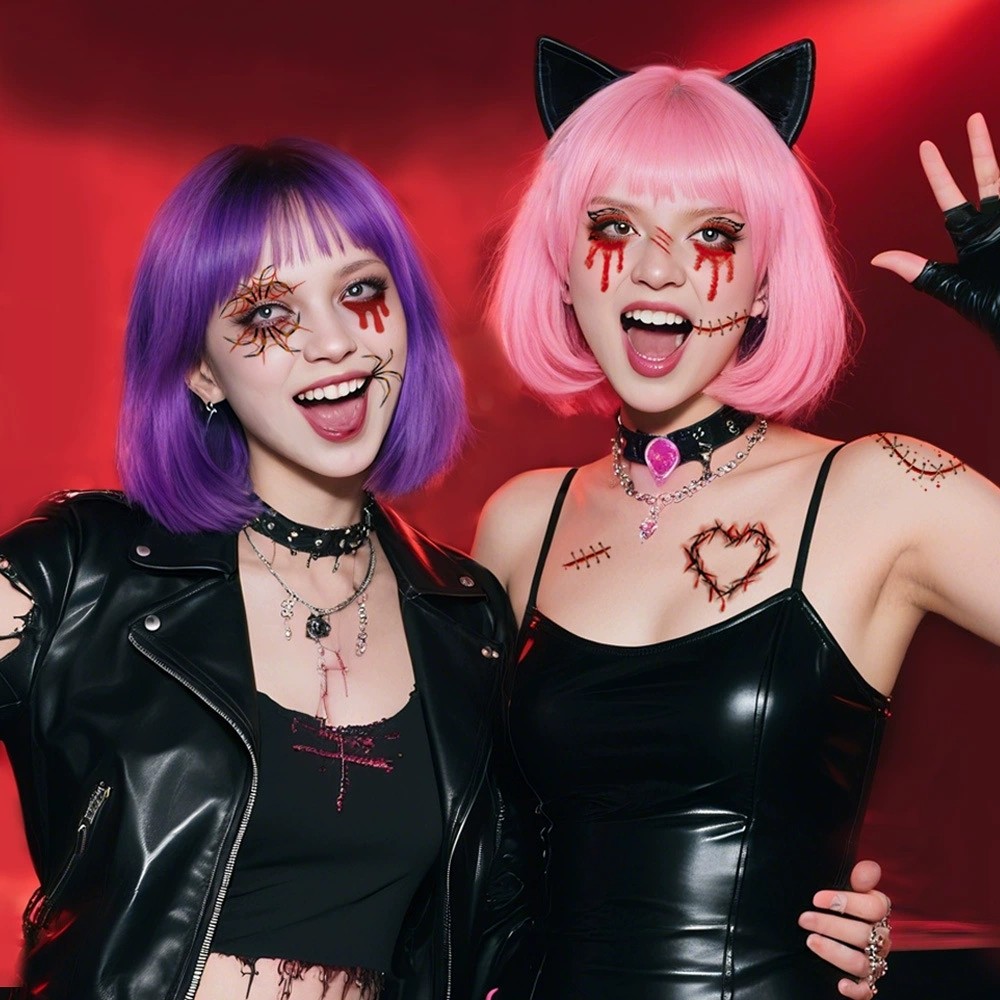 10 Cái / bộ Halloween Kinh Dị Trang Điểm Dập Tàn nhang Trang Điểm Trang Điểm Mặt Trang Điểm